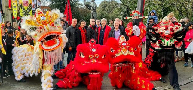 Eagle Claw Lion Dance Team Roar in Chinese New Year 2024